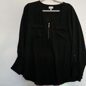Avenue Classic Black Blouse
